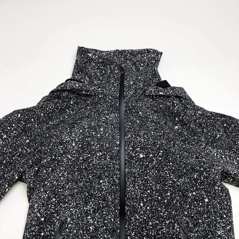 Lululemon Here To Move Jacket Sz 4 Luminesce Splatter White Black Hoodie LW4AMYS - Picture 8 of 12
